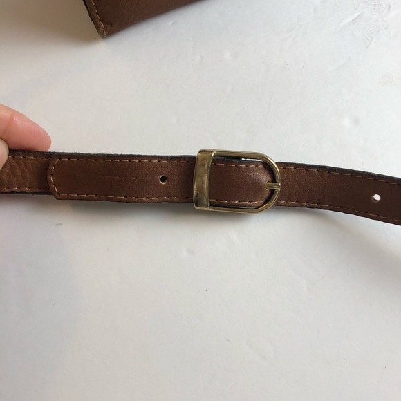 Moda D’Luciano Brown Leather Handbag Purse 10.5X9” - Picture 2 of 7